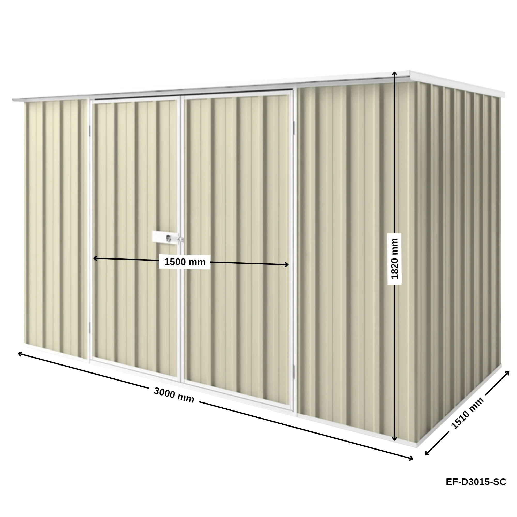 3m x 1.5m Flat Roof Garden Shed - Image 25