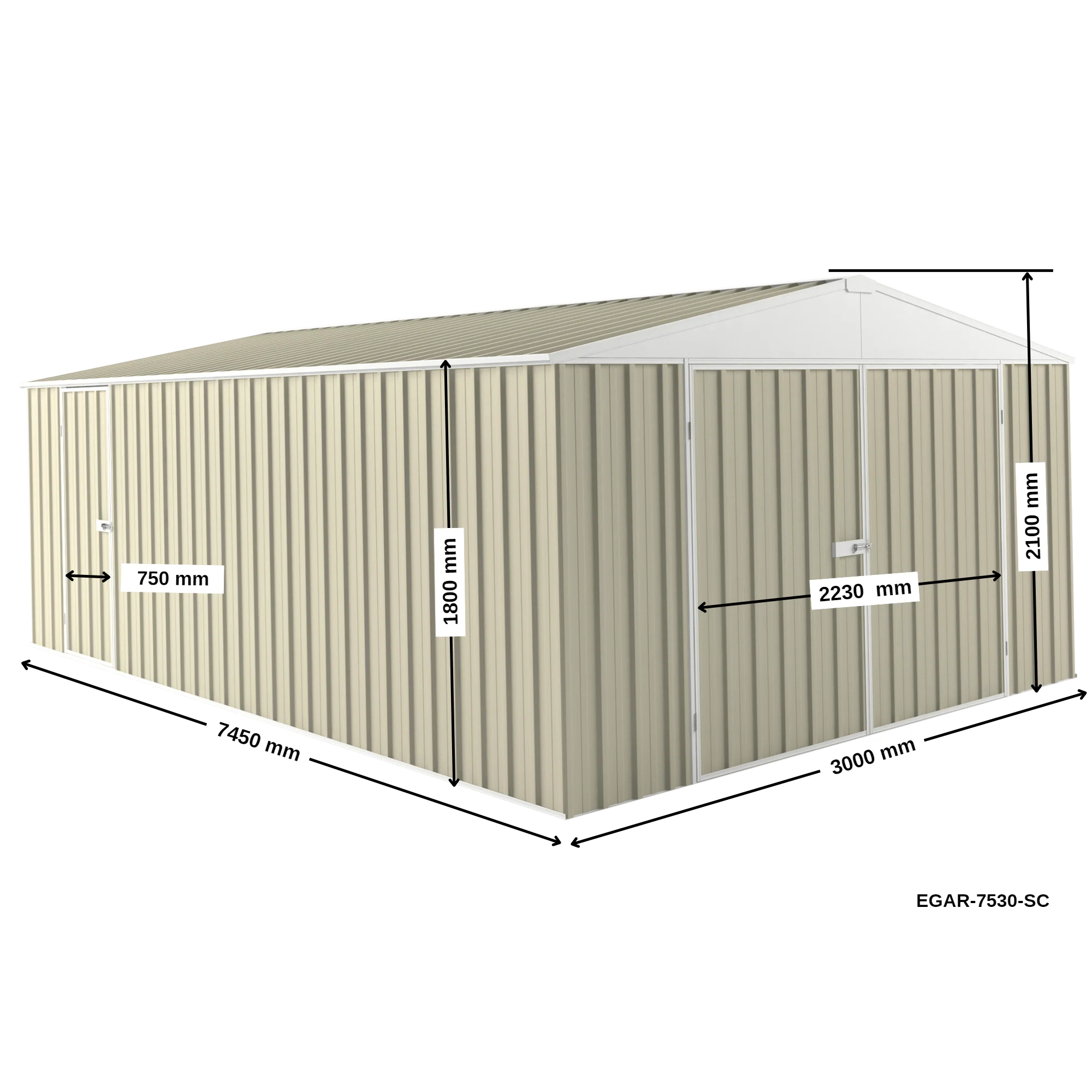 3m x 7.5m Garage Shed - Image 26